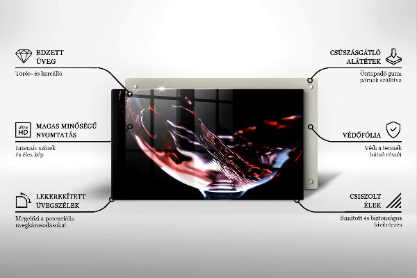 Worktop saver A glass of red wine