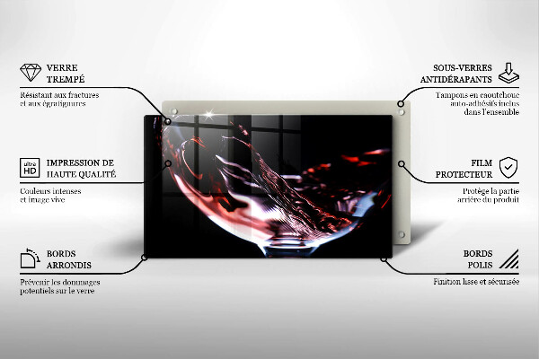 Worktop saver A glass of red wine