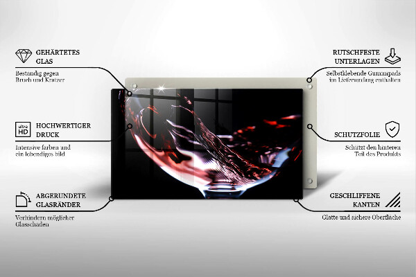 Worktop saver A glass of red wine