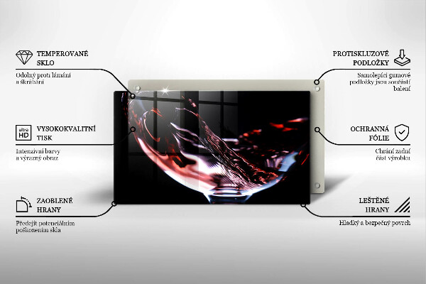 Worktop saver A glass of red wine