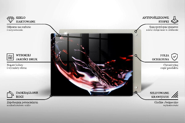 Worktop saver A glass of red wine