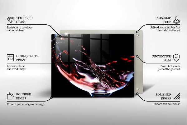 Worktop saver A glass of red wine