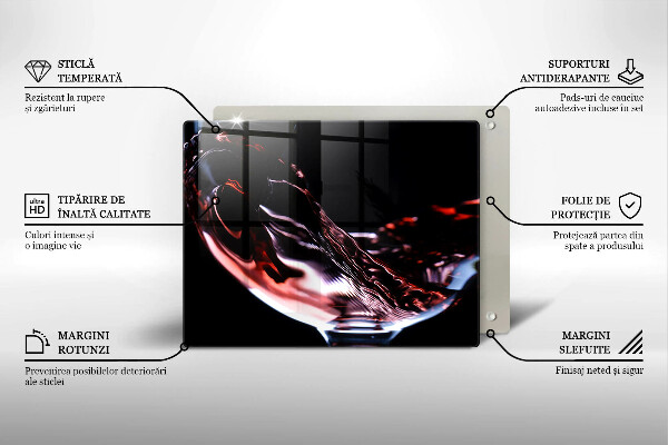 Worktop saver A glass of red wine