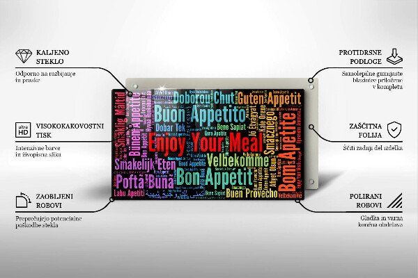 Worktop saver Enjoy your meal transcriptions