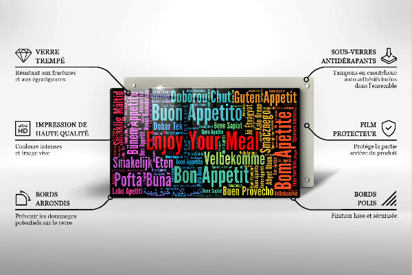 Worktop saver Enjoy your meal transcriptions
