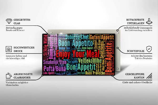Worktop saver Enjoy your meal transcriptions
