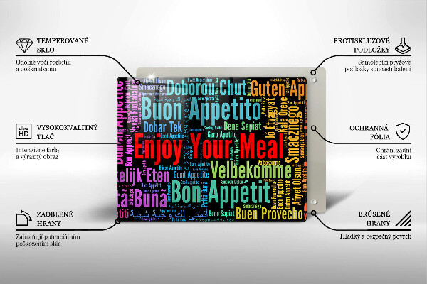 Worktop saver Enjoy your meal transcriptions