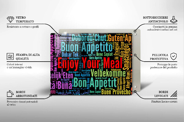 Worktop saver Enjoy your meal transcriptions