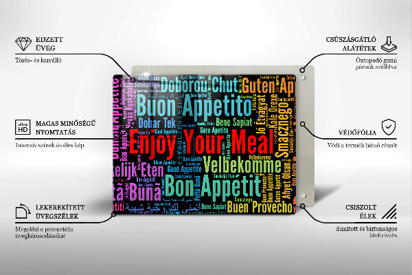 Worktop saver Enjoy your meal transcriptions