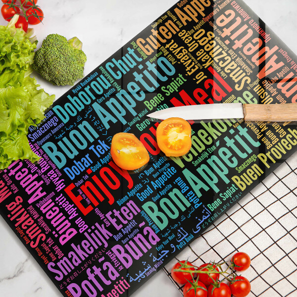 Worktop saver Enjoy your meal transcriptions