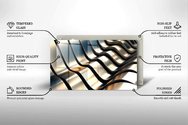 Worktop saver 3D metal shapes