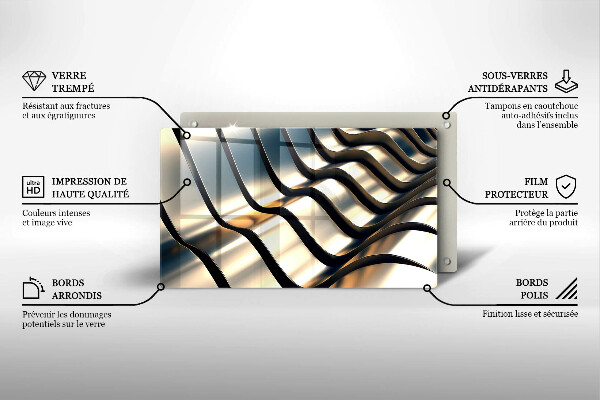 Worktop saver 3D metal shapes