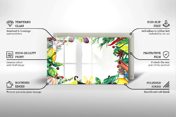 Worktop saver Painted food