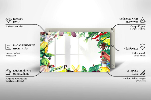 Worktop saver Painted food