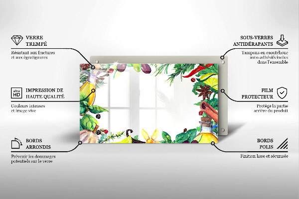 Worktop saver Painted food