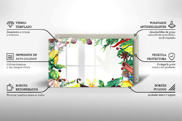 Worktop saver Painted food