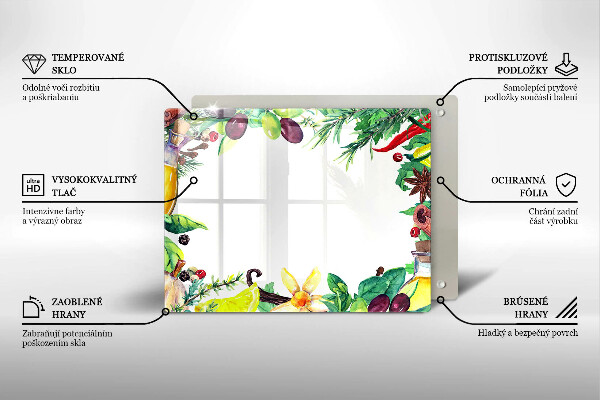 Worktop saver Painted food