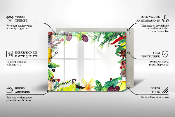 Worktop saver Painted food