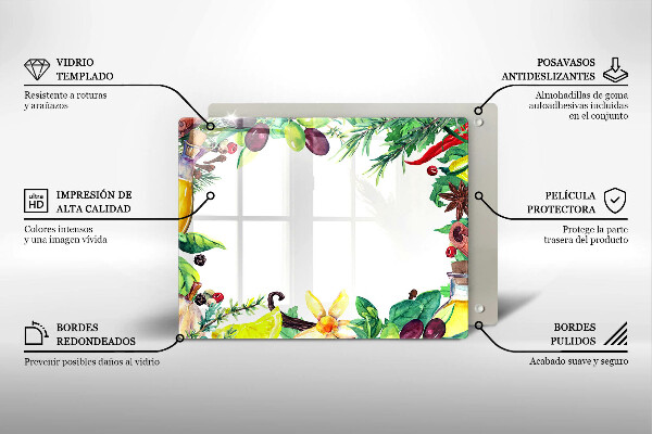 Worktop saver Painted food