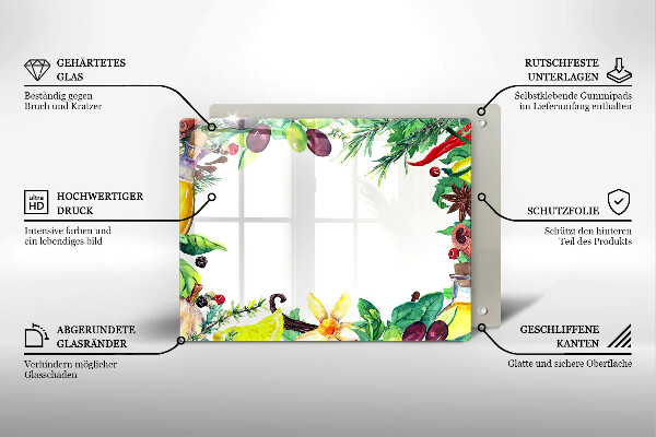 Worktop saver Painted food