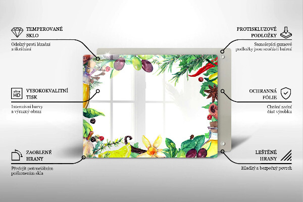 Worktop saver Painted food