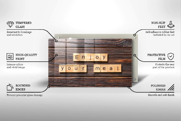 Worktop saver The inscription Enjoy Your Meal