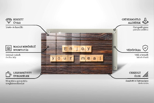 Worktop saver The inscription Enjoy Your Meal