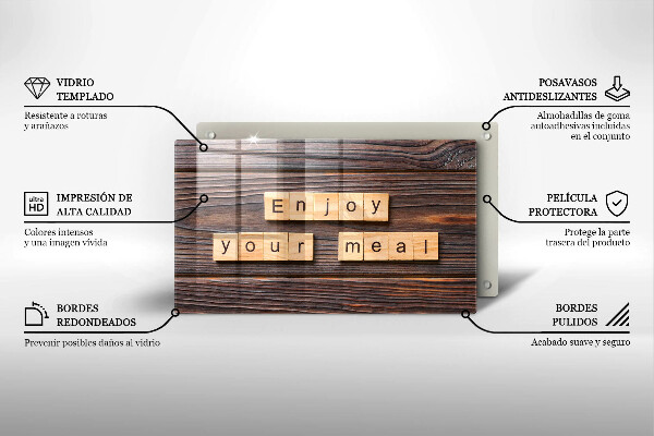 Worktop saver The inscription Enjoy Your Meal