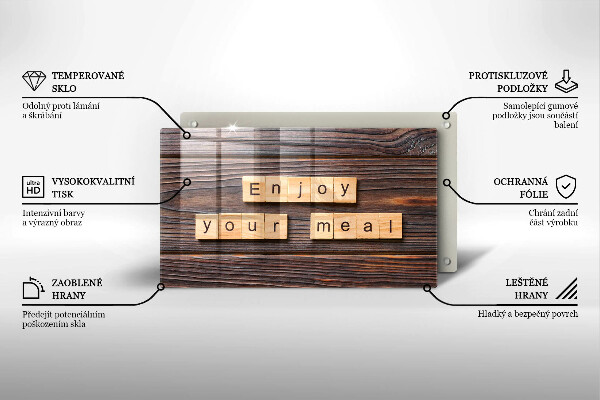 Worktop saver The inscription Enjoy Your Meal