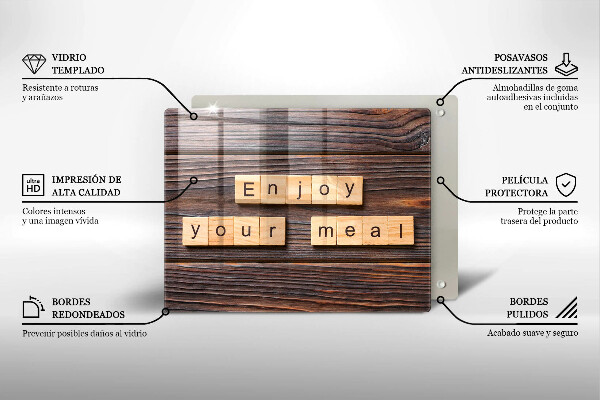 Worktop saver The inscription Enjoy Your Meal
