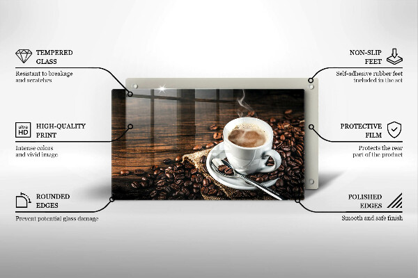 Kitchen worktop saver Cup and coffee beans