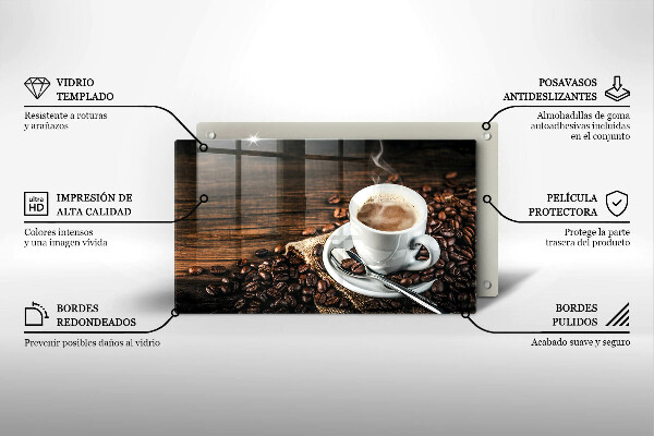 Kitchen worktop saver Cup and coffee beans