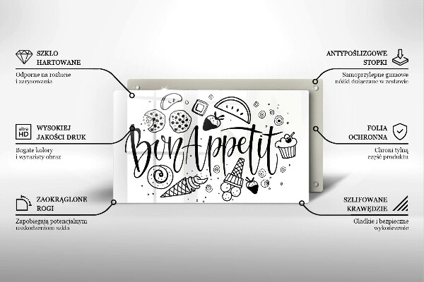 Kitchen worktop saver The inscription Bon Appetit