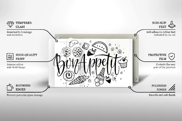 Kitchen worktop saver The inscription Bon Appetit