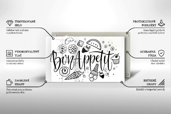 Kitchen worktop saver The inscription Bon Appetit