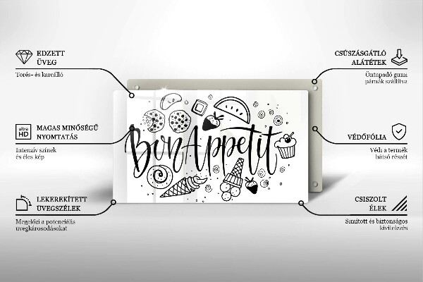 Kitchen worktop saver The inscription Bon Appetit