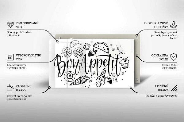 Kitchen worktop saver The inscription Bon Appetit