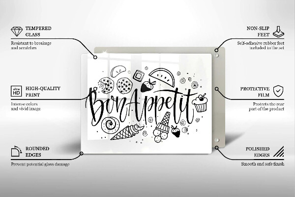 Kitchen worktop saver The inscription Bon Appetit