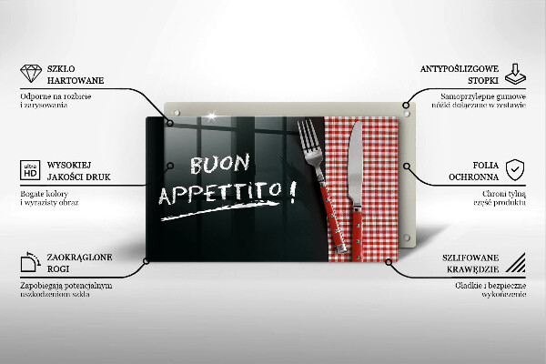 Kitchen countertop cover The inscription Buon Appetito!