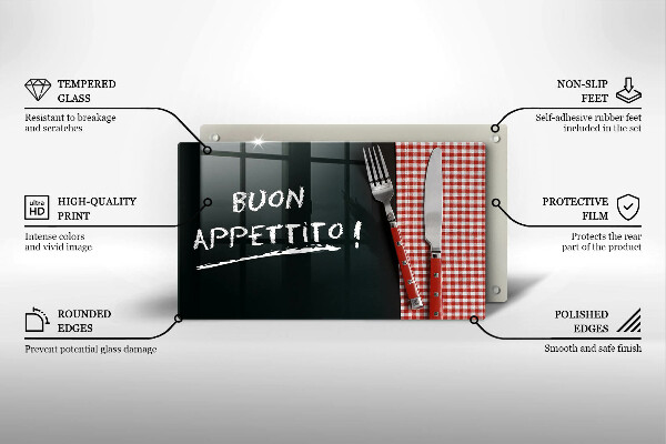 Kitchen countertop cover The inscription Buon Appetito!