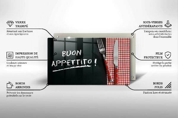 Kitchen countertop cover The inscription Buon Appetito!