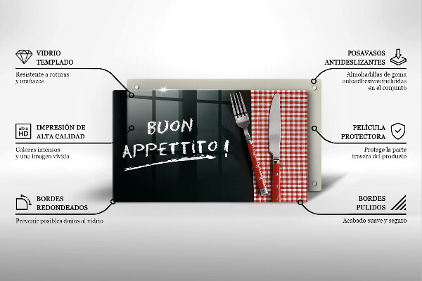 Kitchen countertop cover The inscription Buon Appetito!