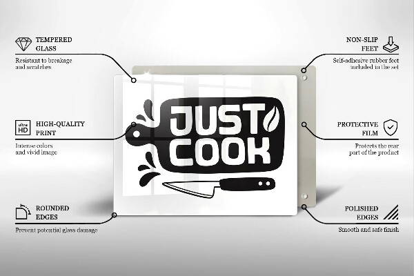 Worktop saver Kitchen inscription Just Cook