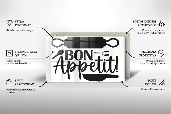 Kitchen worktop saver The inscription Bon Appetit