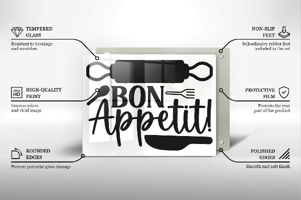 Kitchen worktop saver The inscription Bon Appetit