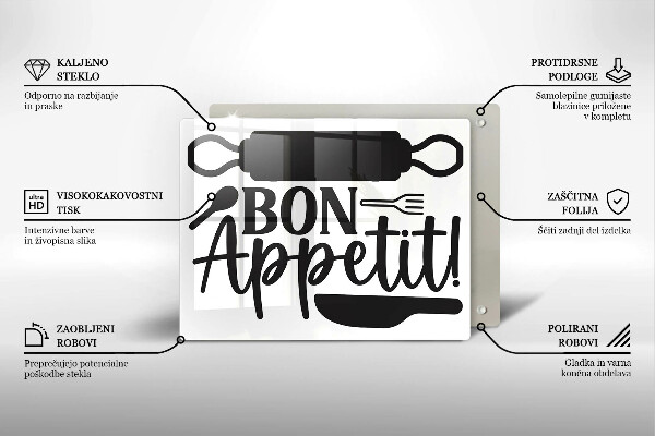 Kitchen worktop saver The inscription Bon Appetit