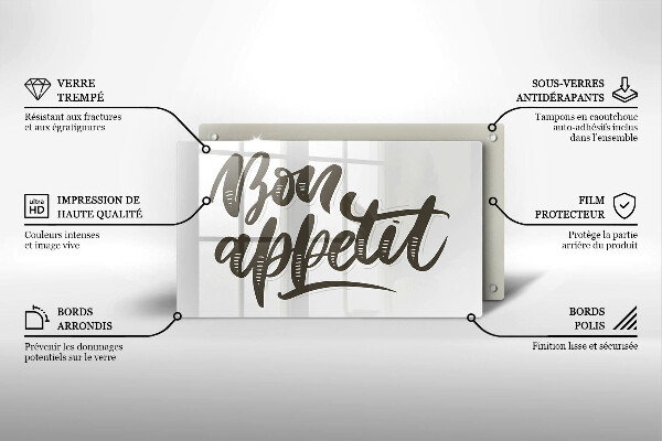 Kitchen worktop saver The inscription Bon Appetit