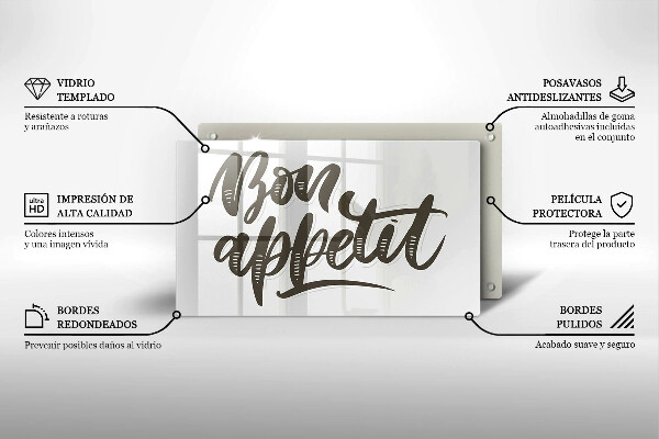 Kitchen worktop saver The inscription Bon Appetit