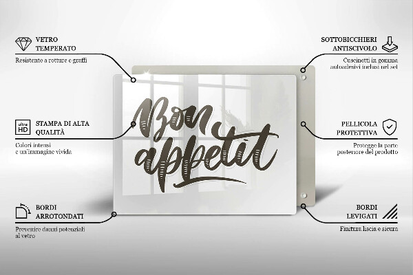 Kitchen worktop saver The inscription Bon Appetit