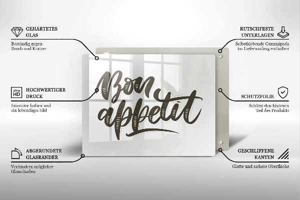 Kitchen worktop saver The inscription Bon Appetit